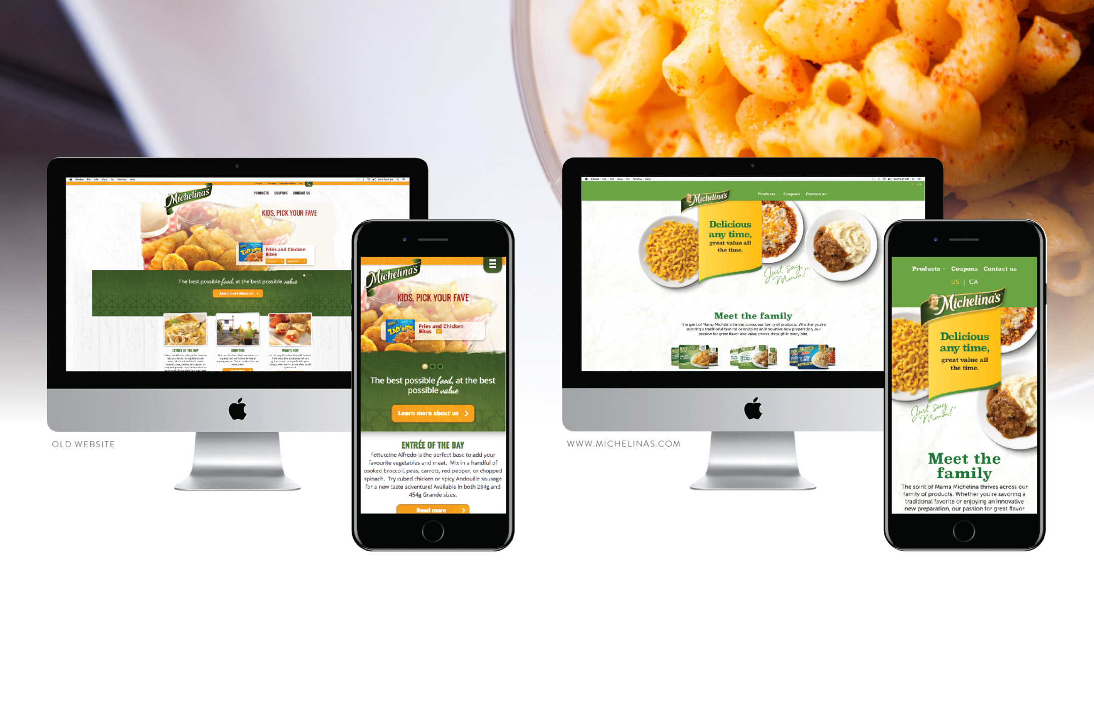Michelina's website design